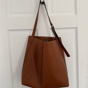 Madewell Chestnut Brown Leather Tote
